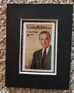 MATTIERTE UNBENUTZTE 1973 US-BRIEFMARKE DES PRÄSIDENTEN LYNDON B. JOHNSON - Bild 1 von 1