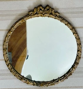 26" Antique Edwardian 1900s Gilt Wall Mirror. - Picture 1 of 7