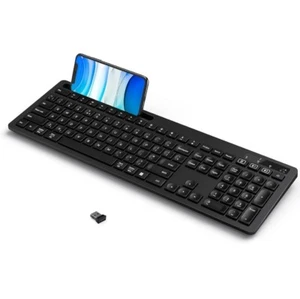 Multi-Device Wireless Bluetooth Keyboard with Phone Holder Compatible for Mac... - Picture 1 of 10