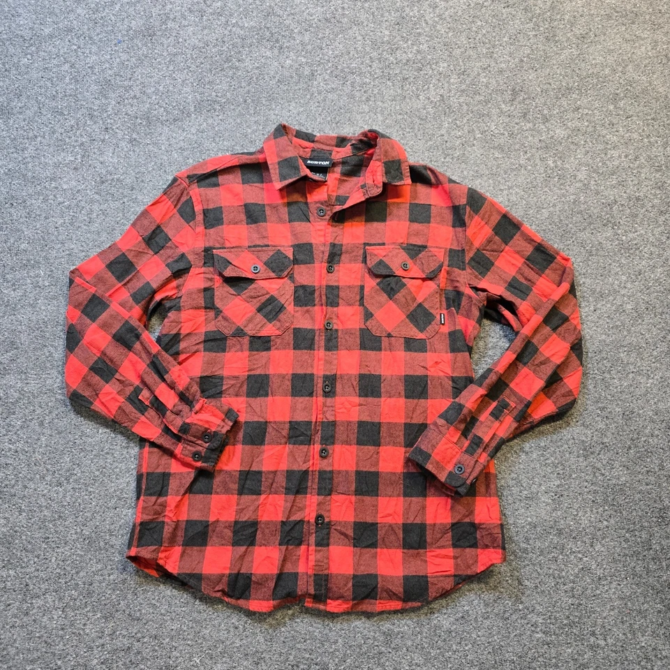 Burton Shirt Mens Size Medium Red Black Buffalo Check Flannel Casual Outdoors - Image 1 of 4
