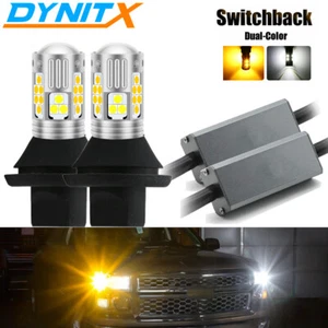 Amber White Turn Signal Light 3157 LED Bulbs For Ford F150 F250 F350 Super Duty - Picture 1 of 9