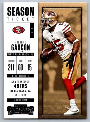 2017 Panini Contenders Pierre Garcon San Francisco 49ers #57 - Image 1 of 2