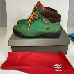 DS Supreme Timberland Field Boots Grün Herren Größe 10 M Schuhe mit Karton Staubbeutel - Bild 1 von 12