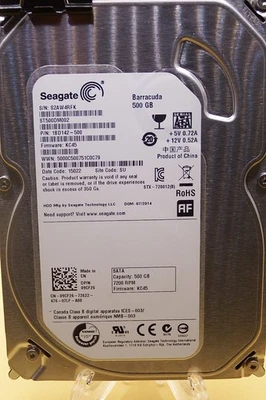 Seagate Barracuda 3.5" 500GB 7.2K RPM SATA HDD 1BD142-500 ST500DM002 - Image 1 of 3