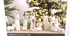 Kirkland's Home Cream Carved Figurines 11-pc. Nativity Set - Picture 1 of 6