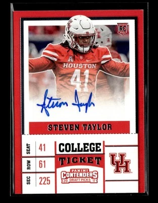 2017 Panini Contenders Draft Picks #249 Steven Taylor AUTO - Image 1 of 2