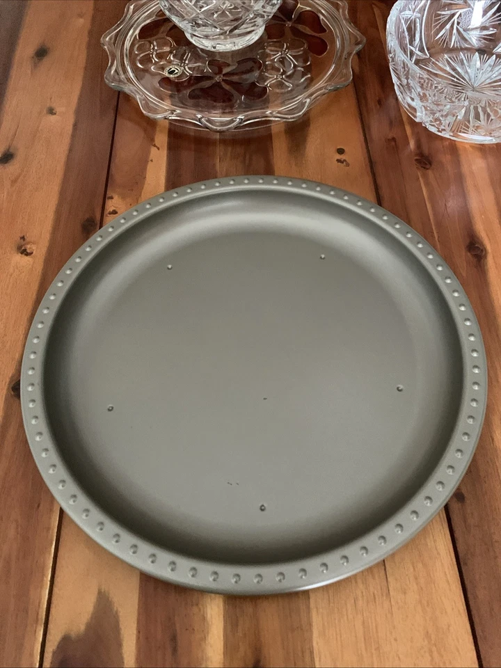 IKEA BLODOLVON Tablett ,Kerzen-/Dekoschale Metallic Grau Beige ,Ø34cm.x 3cm.H - Bild 1 von 4