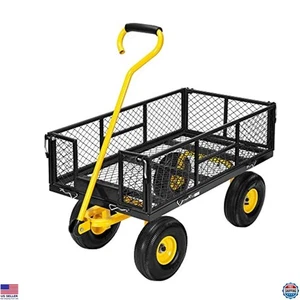 Schwerlast 880 Pfund Kapazität faltbarer Gartenwagen mit abnehmbaren Seiten & Rädern - Bild 1 von 6