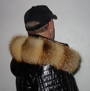 Fuchs Pelz Kapuze Kragen Rotfuchs Fellkragen Pelzstreifen Jacke Pelzkragen Parka - Bild 1 von 6