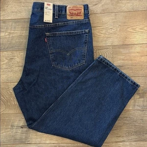 NEW Levis Jeans Mens 48x29 Blue Denim 550 Relaxed Fit Taper Pants Big & Tall - Picture 1 of 10
