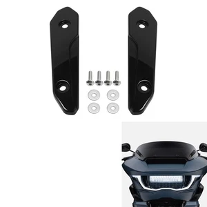 Gloss Black Windshield Side Trim Split Fit For Harley CVO Road Glide 2023-25 - Picture 1 of 18