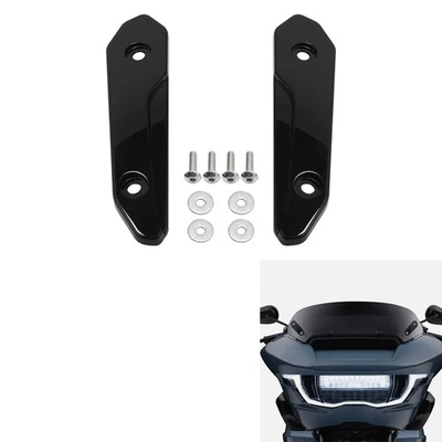 Gloss Black Windshield Side Trim Split Fit For Harley CVO Road Glide 2023-25 - Image 1 of 4
