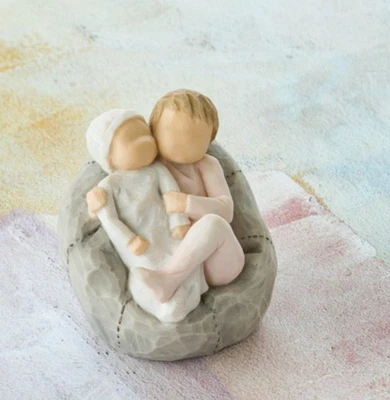 DEMDACO WILLOW TREE "My New Baby" Toddler Holding Infant #27780 by Susan Lordi (NEW)