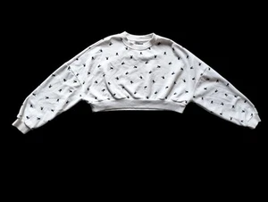 Playboy by PacSun Damen Oversized Cropped Logo Pullover Sweatshirt Gr. Medium - Bild 1 von 8