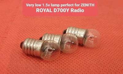 Juego de 3 bombillas/lámparas de 1,5 V de posventa - radio AM/FM/onda corta ZENITH ROYAL D700Y Foto 1 de 4