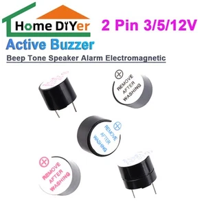 10 x Active Buzzer 2 Pin 3/5/12V Beep Tone Speaker Alarm Electromagnetic - Picture 1 of 6
