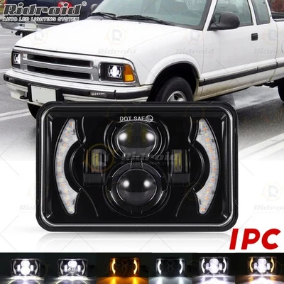 4x6 inch LED Headlight For 1980-1988 Chevrolet Monte Carlo Sealed HI/LO Beam DRL Foto 1 de 4