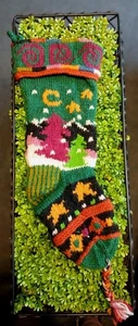 Handcrafted Wool Christmas Stocking 100% wool Ganesh Himal Made In Nepal  - Bild 1 von 3
