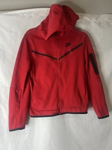 Nike Youth Lightweight Jacket Red Black L Pockets Excellent - Picture 1 of 17
