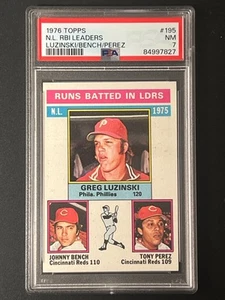 1976 Topps NL RBI Leaders #195 PSA 7 Bench Perez - Picture 1 of 2