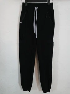 Pantaloni donna Figs Charlotte 21 tasche slim jogger scrub neri taglia XXS/P RARI - Foto 1 di 4