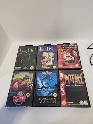 Lote de 6 cajas de videojuegos Sega Genesis (solo cajas sin manuales ni juegos) Foto 1 de 4