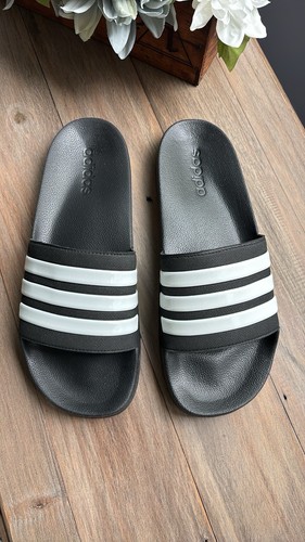 Adidas Comfort Slide Sandalo Taglia 12 Uomo Adulto Nero Bianco Infradito