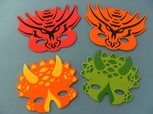 1 Maske f. Kindergeburtstag Karneval Fasching Drache Dino Masken Moosgummi - Bild 1 von 7