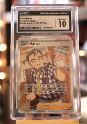 Pokemon Brilliant Stars - Cafe Master - TG25/TG30 2022 CGC 💎 Gem Mint 10 - Image 1 of 3