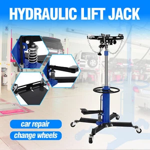1322 LBS 2 Stage Hydraulic Transmission Jack w/360°Swivel Wheel Lift Hoist - Picture 1 of 12