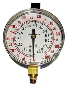 3.1/2" 100Psi Gauge For EFI Testers T&E Tools 21003 - Picture 1 of 1