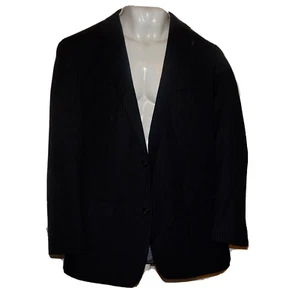 MICHAEL Kors Men's Pinstripe Black Wool Suit Coat Jacket 40R ** - Picture 1 of 7