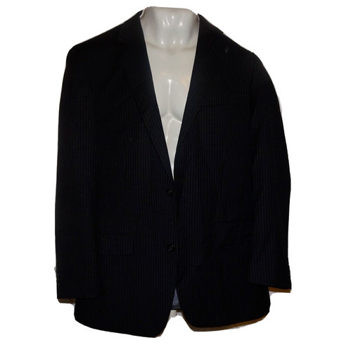 MICHAEL Kors Giacca Cappotto Tuta Uomo Gessato Lana Nero 40R **