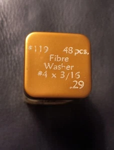 Lavadoras de fibra Universal Powermaster Corporation HO 48 piezas 4x3/16 #119 nuevas de stock - Imagen 1 de 4