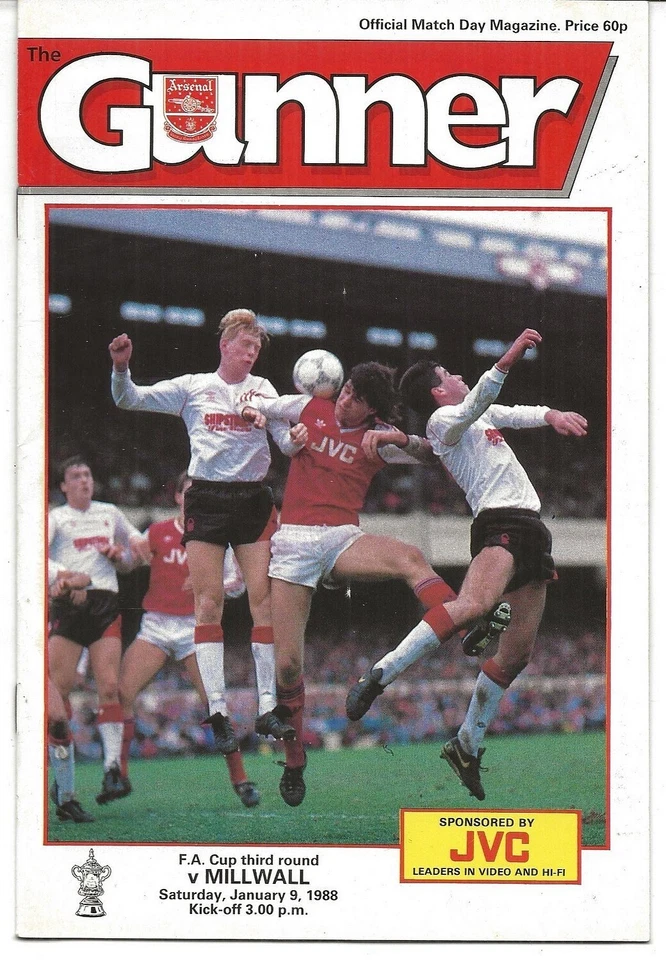 Football Programme ARSENAL v MILLWALL Jan 1988 FAC - Image 1 of 1