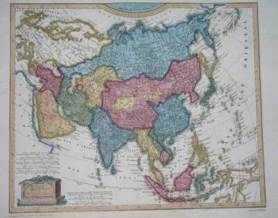 1809 ORIGINAL MAP ASIA PHILIPPINES ARABIA CHINA INDIA THAILAND KOREA PERSIA OMAN - Image 1 of 4