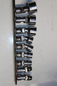 HERRAMIENTAS ENCAJABLES UNIDAD DE 3/8" 12/6 puntos SAE 15/16" JUEGO DE ENCHUFES UNIVERSALES POCO PROFUNDOS EE. UU. - Imagen 1 de 6