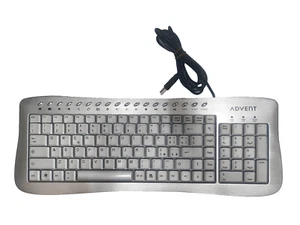 Keyboard USB Advent ADE-KBW100 Layout Italian Silver - Picture 1 of 3