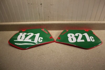 Honda CR250R 1995-1996 rojo matrícula lateral izquierda y derecha panel plástico 1503 R4 Foto 1 de 4