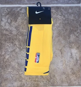 Nike NBA Authentics Game Socks Men's Gold/Blue New with Tags - Picture 1 of 3