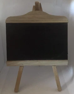 WOODEN KICKSTAND/EASIL CHALK BOARD TO DO LIST, IDEAL MOTHERS DAY Free Shipping - Picture 1 of 5