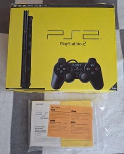 PS2 Slim Originale LEERVerpackung , siehe Fotos , Papierkram SEALED, SCPH70004 - Bild 1 von 12