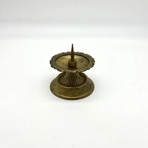 Vintage Brass Candle Holder Spike Ornate Design Home Decor Tabletop Decor - Picture 1 of 9