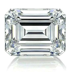 White Diamond Emerald Cut EGL D Color Lab-Grown 2.3 Ct VVS1 CVD Loose Gems AJ26 - Picture 1 of 3