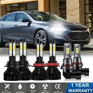 LED Headlight Hi/Lo Beam Fog Light Bulbs For Chevy Malibu LS Sedan 2013-2015 - Picture 1 of 17
