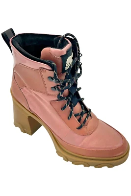 Bota de lujo Sorel para mujer tacón Brex encaje arcilla arena goma 2 Foto 1 de 3