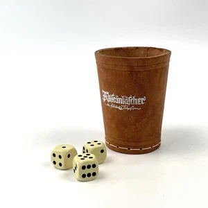 Vintage Leder Würfelbecher | Altfränkischer | Würfelspiel Set | Knobelbecher - Picture 1 of 8