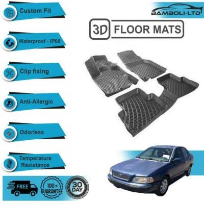 Alfombrilla interior de coche moldeada en 3D para Volvo S40 1995-2003 (negro) Foto 1 de 4