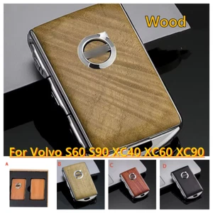 Wood Remote Control Case Fob Shell Cover For Volvo S60 S90 XC40 XC60 XC90 V60 - Picture 1 of 12