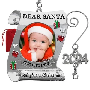 Baby's First Christmas Keepsake Photo Ornament - 2025 Dated - #2992 - Picture 1 of 6